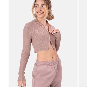 ADIKA BOTH WAY ZIP CROPPED CARDIGAN